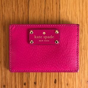 Hot pink Kate Spade card Holder